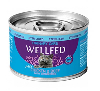 Wellfed urinary chicken & beef with cranberries 200GR